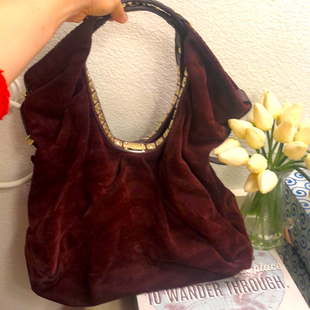 Jimmy Choo suede shoulder bag